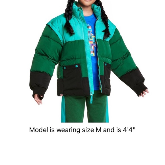 XL LEGO X Target Youth Color Block Puffer Jacket Coat New NWT Green &… - Picture 7 of 13